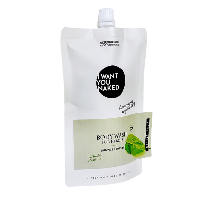 I want you naked BODY WASH for Heroes mit Limette & Minze 250ml Refill