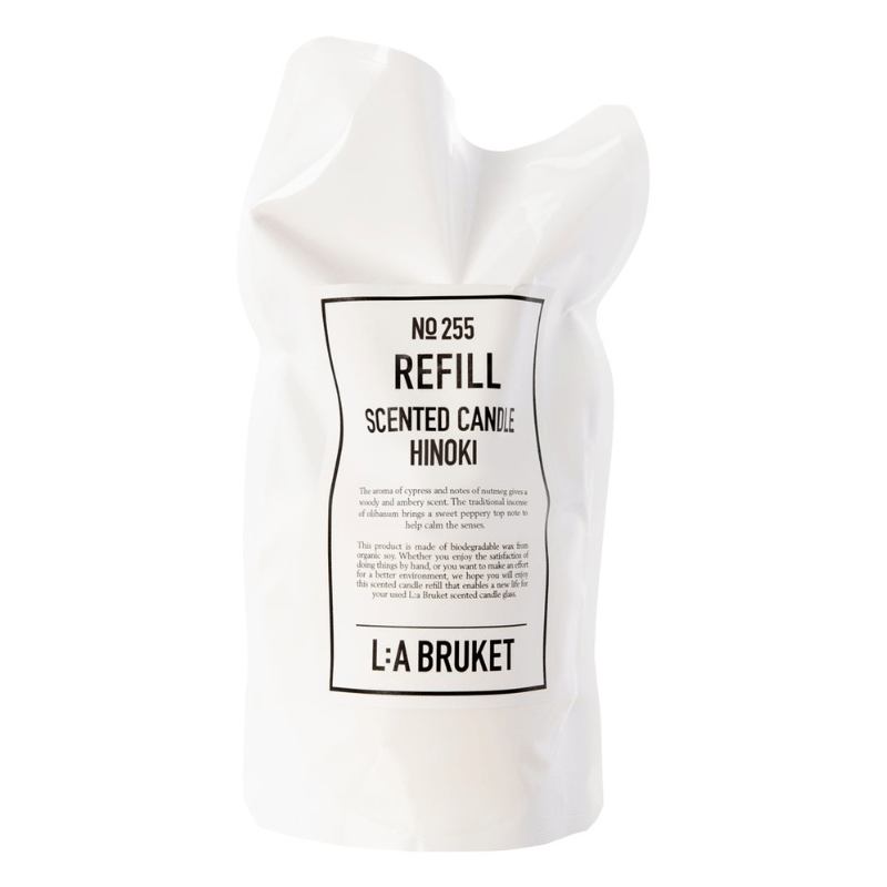 L:A BRUKET No. 255 Refill Scented Candle Hinoki 260g
