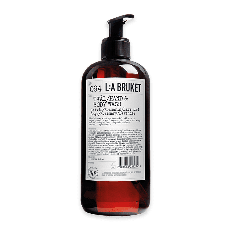 L:A BRUKET No. 094 Hand & Body Wash Sage/Rosemary/Lavender 450ml
