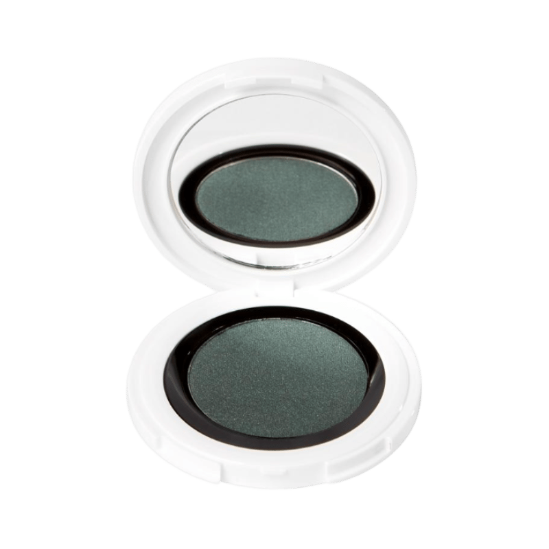 UND GRETEL IMBE Eye Shadow in der Farbe 8 Pine, geöffnetes Kompaktgehäuse mit Spiegel.