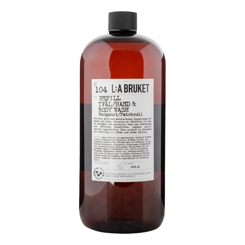 L:A BRUKET No. 104 Hand & Body Wash Bergamot/Patchouli Refill