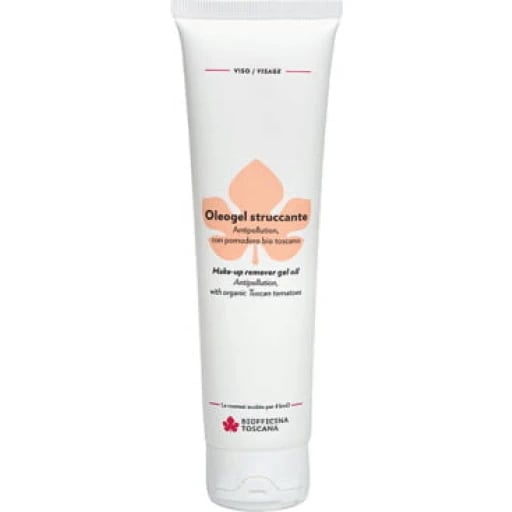 Tube mit Biofficina Toscana Make-up-Entferner-Gel, 150 ml, auf weißem Hintergrund.