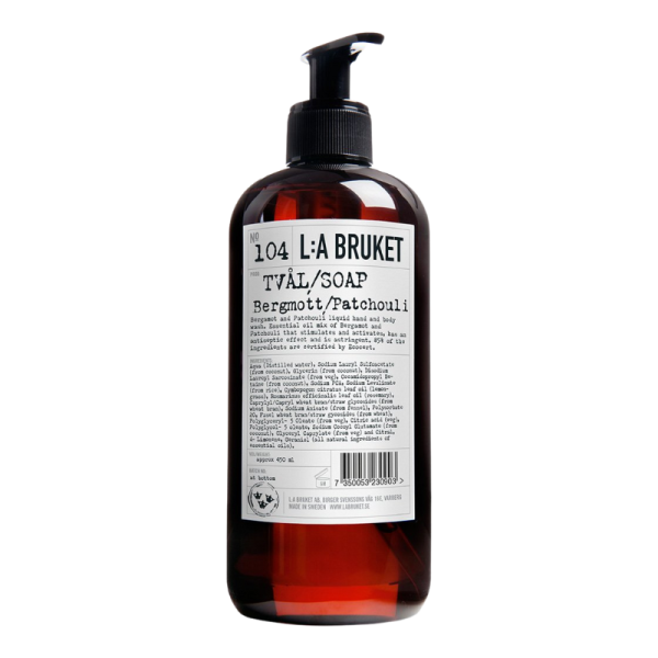 hotelkosmetik, l a bruket, l a bruket 104, la bruket, liquid soap label, patchouli duschgel dm, patchouli flüssigseife