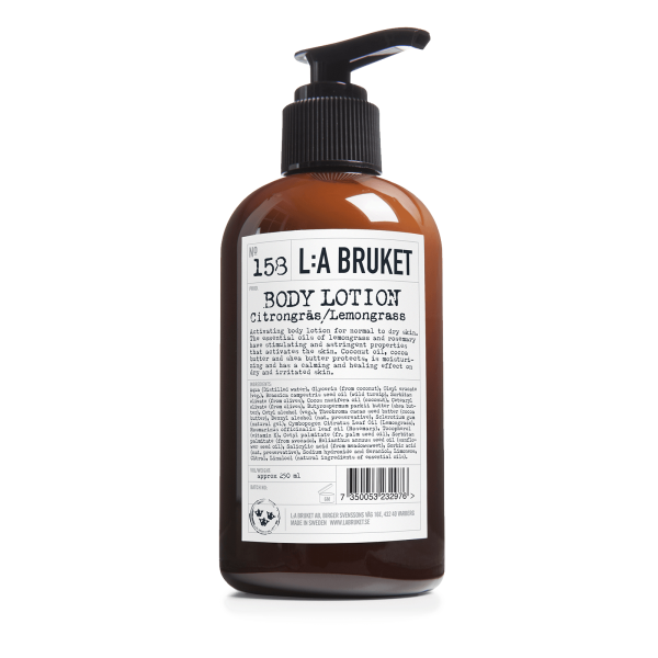 la bruket body lotion, la bruket lemongrass, la bruket lotion, lemongrass creme