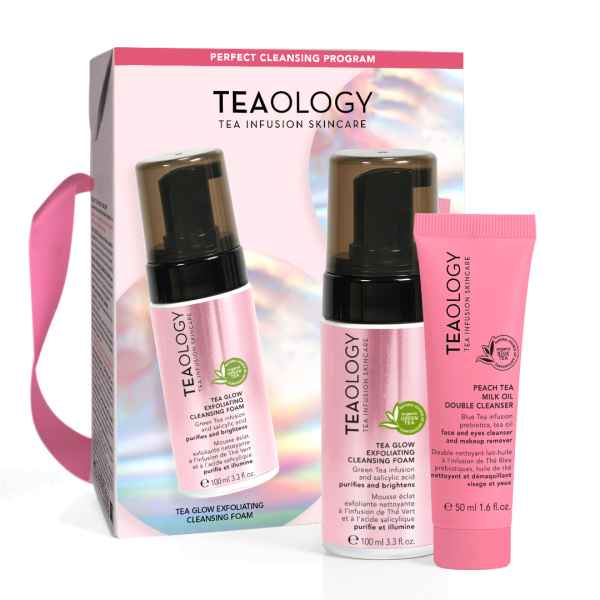 TEAOLOGY KIT - Tea Glow Foam + peach tea milk oil