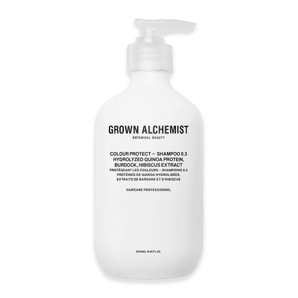 grown alchemist shampoo, grown alchemist, private label shampoo, shampoo label, shampoo etikett, alchemist, haarshampoo, shampoo für gefärbte haare, graue haare mit shampoo färben, grown alchemist colour protect shampoo