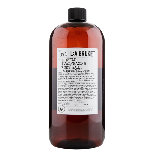 be soap my friend refill, bruket, flüssige seife für einen speziellen bereich, flüssigseife pfirsich, l a bruket, la bruket, la bruket refill, la bruket seife, la bruket wild rose