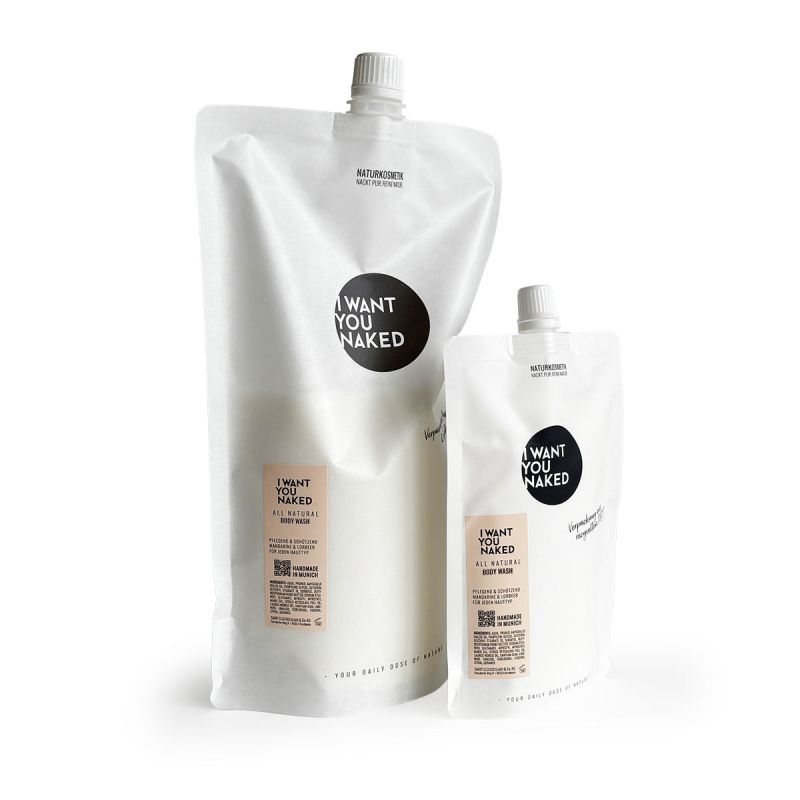 I want you naked GOOD KARMA Body Wash mit Mandarine & Lorbeer 1000ml Refill