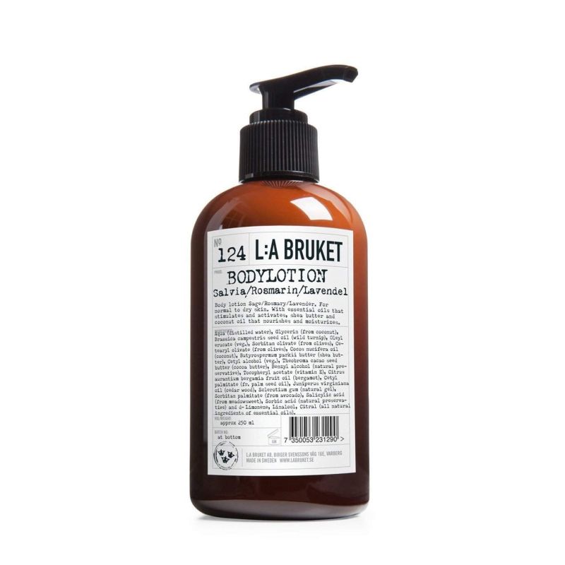 L:A BRUKET No. 124 NEW Body Lotion Sage/Rosemary/Lavender