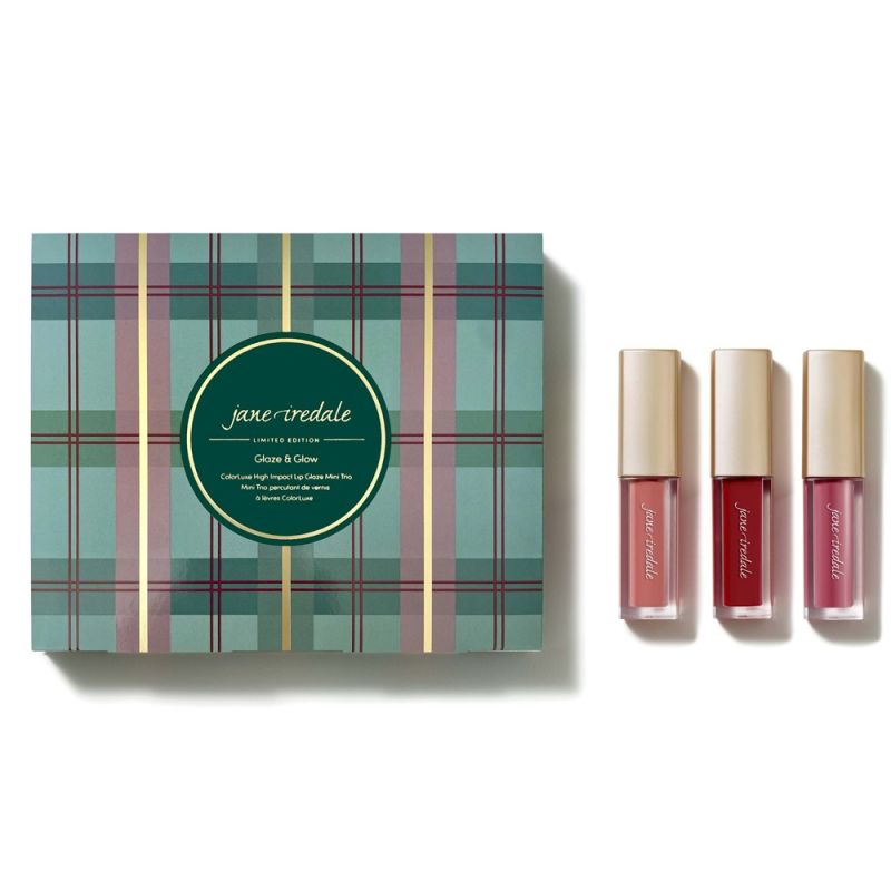 Jane Iredale Mineral Make-up Glaze & Glow ColorLuxe High Impact Lip Glaze Mini Trio - Limited Editio