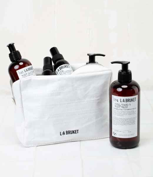 L:A BRUKET No. 176 Toilet Bag white Kosmetiktasche