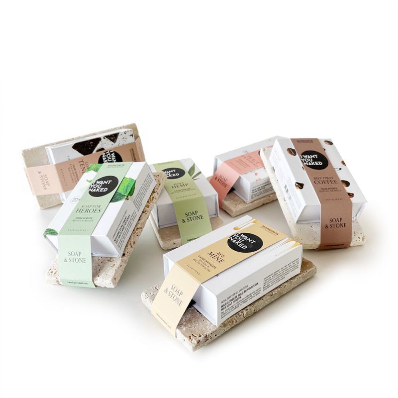 I want you naked SOAP & STONE Naked Stone mit Duschseife BUT FIRST COFFEE