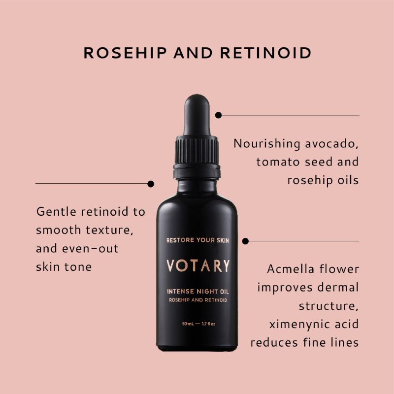 VOTARY Intense Night Oil Rosehip & Retinoid Gesichtsöl