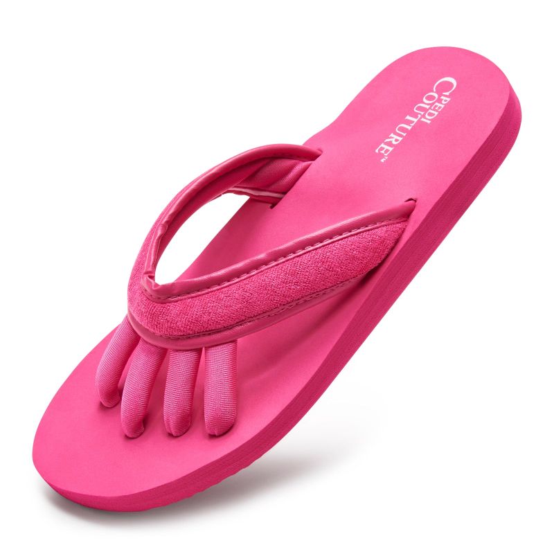 Pedi Couture Pediküre Sandale SPA Terry Fuchsia