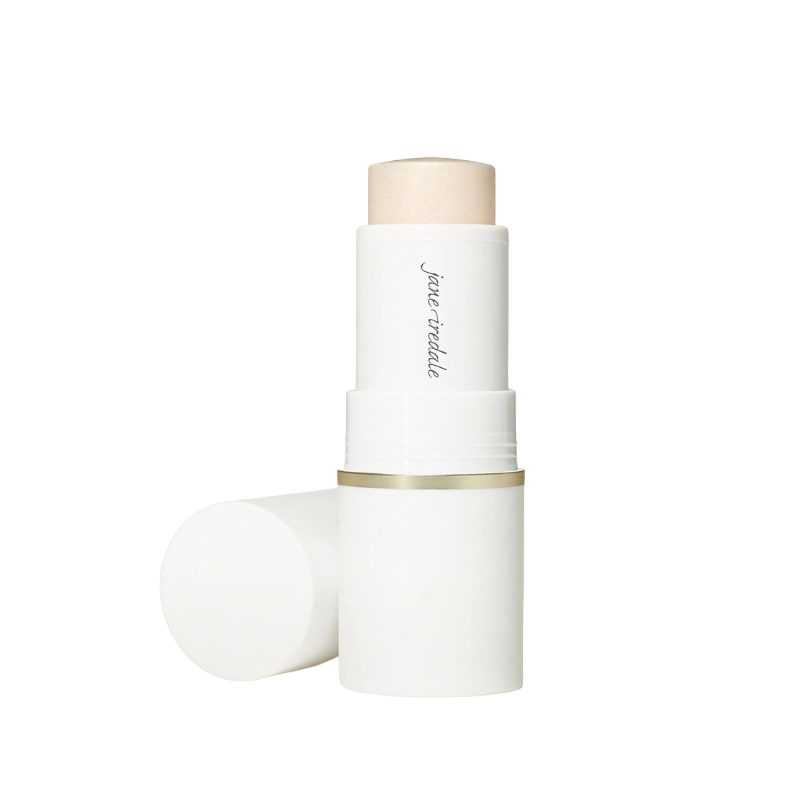 Glow Time Highlighter Stick Solstice von Jane Iredale, geöffnet mit abgenommenem Deckel, auf weißem Hintergrund.