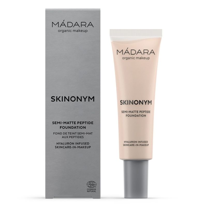 MADARA Organic Skincare SKINONYM Semi-Matte Peptide Foundation, #25 LINEN