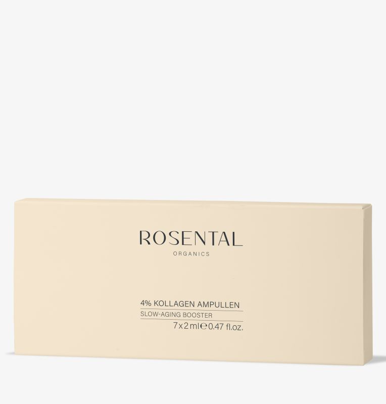 Verpackung von Rosental Organics 4% Kollagen Ampullen, Slow-Aging Booster, 7x2ml.