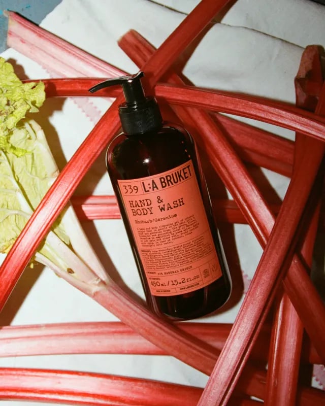 L:A BRUKET No. 339 Hand & Body Wash RHUBARB/GERANIUM 55 ML Reisegröße
