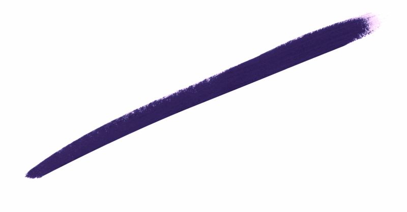 Lila Amethyst Lidschattenstrich auf weißem Hintergrund.