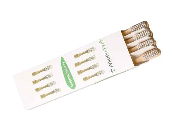 greenanker 8 Wechselköpfe für Bambuszahnbürste